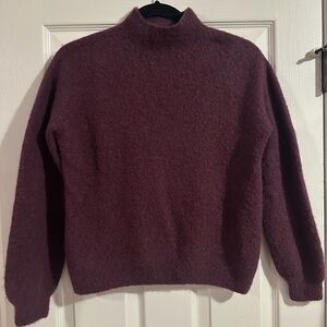 Baby Alpaca Wool Blend Purple Sweater Cozy Soft Cottage one size - US 2-8